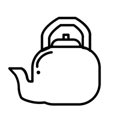 Teapot Icon and Illustration in Line Style