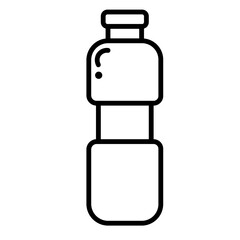Bottle Drink Icon and Illustration in Line Style