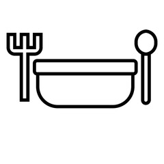 Packed Meal Icon and Illustration in Line Style