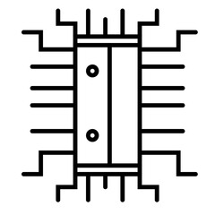 USB Icon and Illustration in Line Style