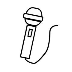  Microphone Icon and Illustration in Line Style
