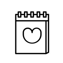 Wedding Day Icon and Illustration in Line Style