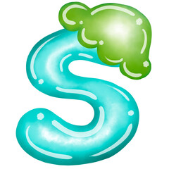 Number wearing a cute green hat.