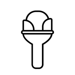 Ice Cream Icon and Illustration in Line Style