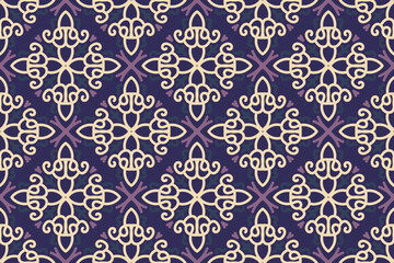 oriental seamless pattern. Pattern, background and wallpaper for your design. Textile ornament. Vector illustration.
