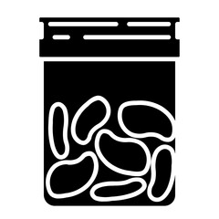  Jar of Shrimp Crisp icon illustration in solid style