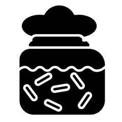 Packets of Porridge icon illustration in solid style