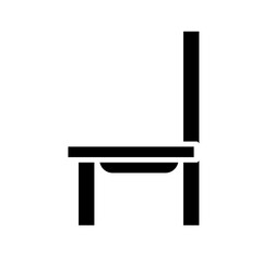  Chair. icon illustration in solid style