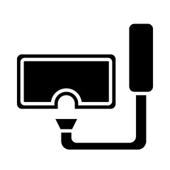 Diving icon illustration in solid style