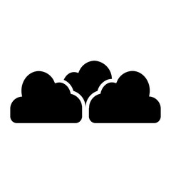 Cloudy icon illustration in solid style