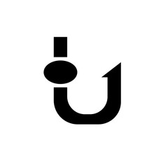 Hook icon illustration in solid style