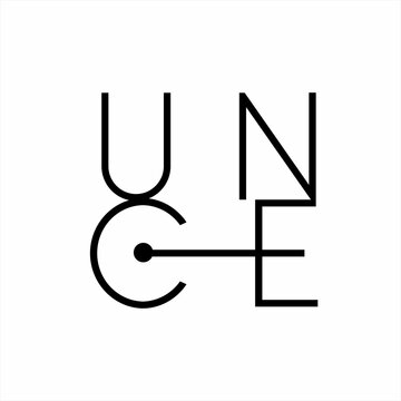 Simple minimalist unce word design.
