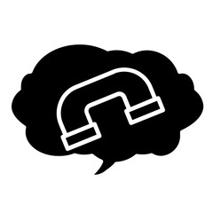 Cloud Call icon illustration in solid style
