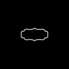 Frame line icon isolated on dark background