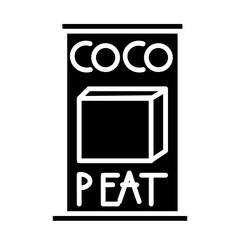 Naklejka premium Coco Peat icon illustration in solid style