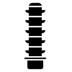  Hidroponik Tower black and white illustration
