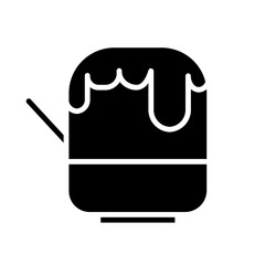 Shaved Ice illustration on black and white