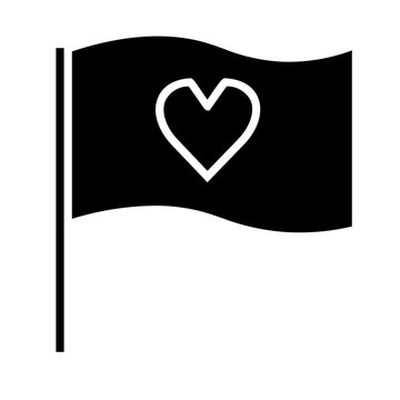 heart on flag