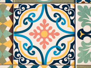 Portuguese ceramic details in Faro, Portugal