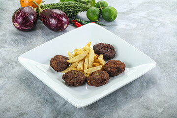 Vegan cuisine - chickpea round falafel