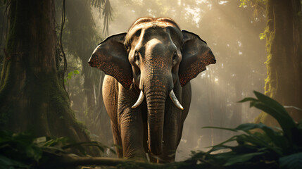 Fototapeta premium elephant in the foret