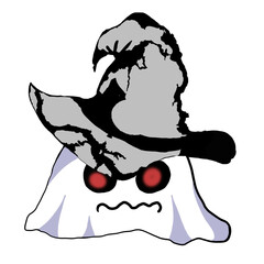 little ghost with hat