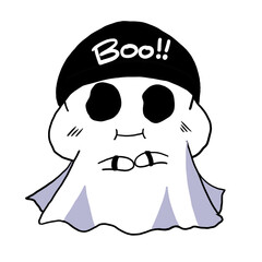 little ghost is doing exercise