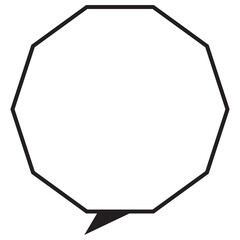 Vector illustration of Speech bubbles 2 [black tail]