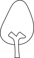 tree kid drawn outline