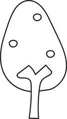 tree kid drawn outline