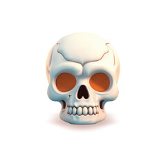 Skull head wearing skullcap gangster design vector