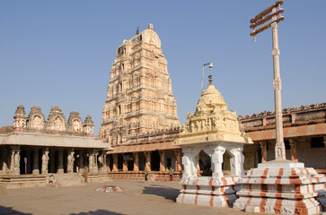 Virupaksha Temple, Hampi, Karnataka, India.