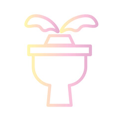 Water Fountain Park Gradient Line Icon