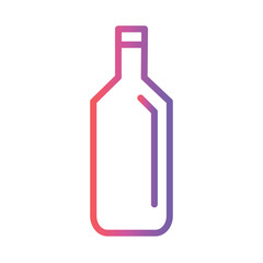 Wine Alcoholic Beverage Gradient Line Icon