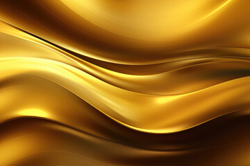 Abstract liquid gold luxury and smooth lines background.