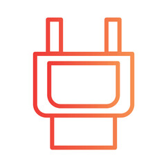 Obraz premium In Plug Power Gradient Line Icon