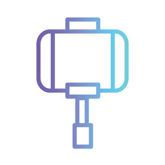 Fototapeta premium Japan Mobile Sakura Gradient Line Icon