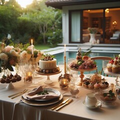 Naklejka premium table setting