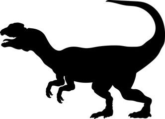 Dilophosaurus Dinosaur Silhouette vector Types of dinosaurs breeds