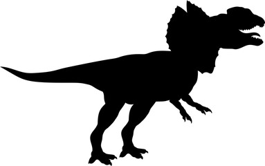 Dilophosaurus Dinosaur Silhouette vector Types of dinosaurs breeds
