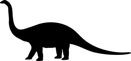 Dreadnoughtus Dinosaur Silhouette vector Types of dinosaurs breeds