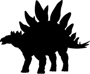 Stegosaurus Dinosaur Silhouette vector Types of dinosaurs breeds