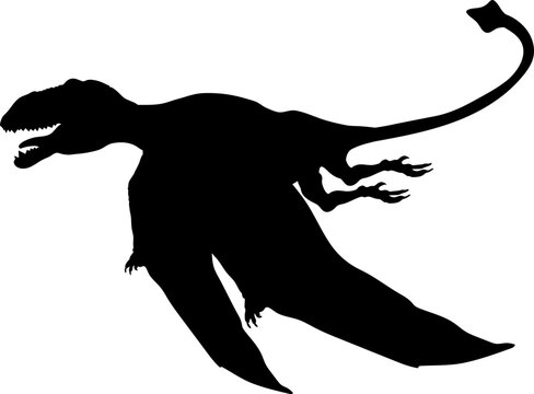 Dimorphodon Dinosaur Silhouette vector Types of dinosaurs breeds