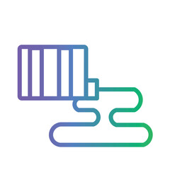 Oil Spill Pollution Gradient Line Icon