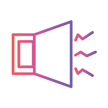 recommend clip art: Noise Pollution Speaker Gradient Line Icon