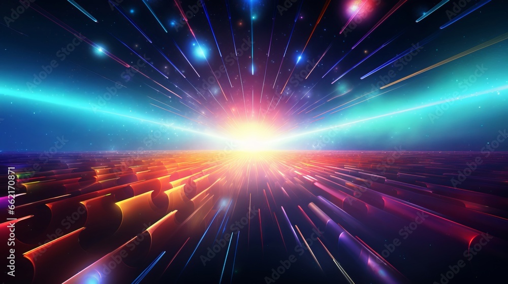 Canvas Prints a digital art representation of a hyper space journey