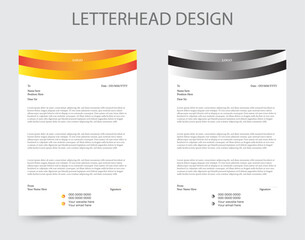 Obraz premium modern business letterhead in abstract design,Abstract Letterhead Design Modern Business Letterhead Design Template.