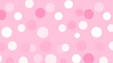 A polka dot pink background for a playful theme - obrazy, fototapety, plakaty