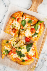 tasty pizza on the board