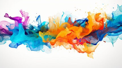 Cool pop water color in white background